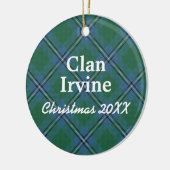 Ornement En Céramique Clan Irvine Scottish Tartan (Gauche)