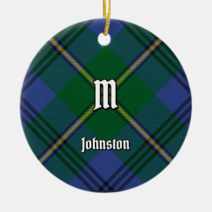 Ornement en céramique Clan Johnston Tartan