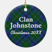 Ornement En Céramique Clan Johnstone Scottish Tartan (Dos)