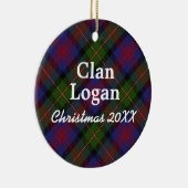 Ornement En Céramique Clan Logan Scottish Tartan (Droite)