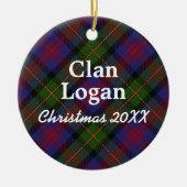 Ornement En Céramique Clan Logan Scottish Tartan (Devant)