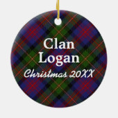 Ornement En Céramique Clan Logan Scottish Tartan (Dos)
