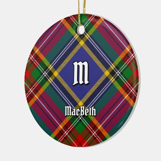 Ornement en céramique Clan MacBeth Tartan (Gauche)