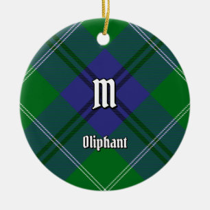 Ornement en céramique Clan Oliphant Tartan