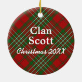 Ornement En Céramique Clan Scott Scottish Tartan (Dos)