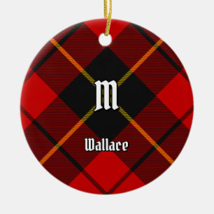 Ornement en céramique Clan Wallace Tartan
