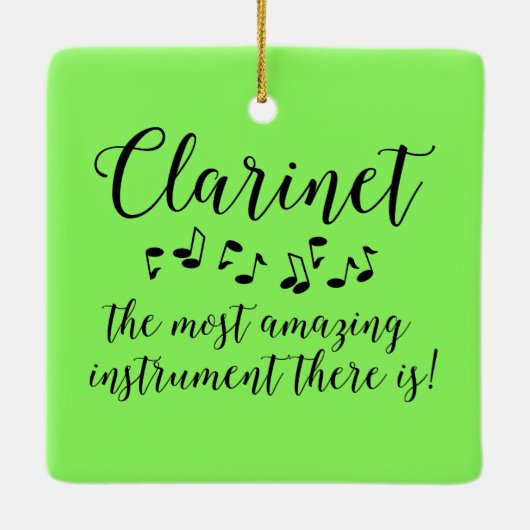 Ornement En Céramique Clarinet Extraordinaire (Dos)