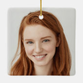 Ornement En Céramique Classe de 2022 Green Parties scintillant Drip Phot (Dos)