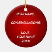 Ornement En Céramique Classe de la pharmacie 2015 (Dos)