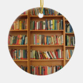 Ornement En Céramique Classic book shelf pattern (Devant)