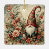 Ornement En Céramique Classic Noël Gnome Ornament (Dos)