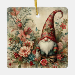 Ornement En Céramique Classic Noël Gnome Ornament