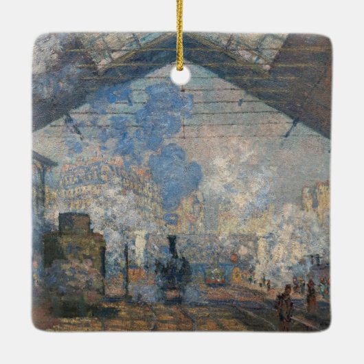 Ornement En Céramique Claude Monet - Gare Saint-Lazare Vue extérieure (Dos)