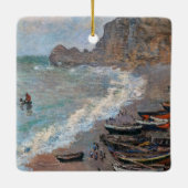 Ornement En Céramique Claude Monet - La plage d'Etretat (Dos)