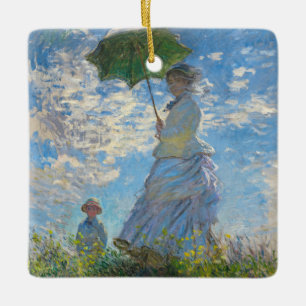 Ornement En Céramique Claude Monet - La Promenade, Femme au parasol