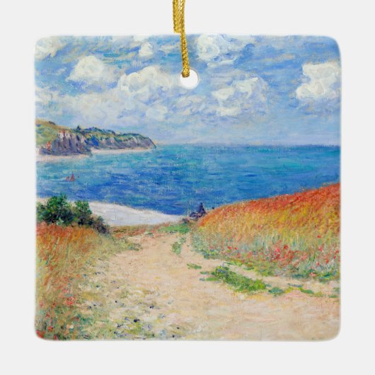 Ornement En Céramique Claude Monet - Path in Wheat Fields at Pourville (Devant)