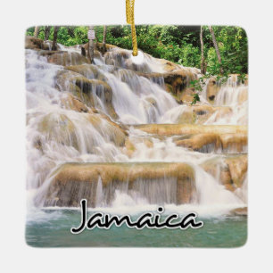 Ornement En Céramique Closeup de Jamaica Dunn's River Falls
