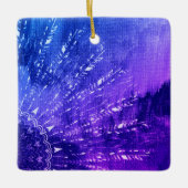 Ornement En Céramique Clouds Mandala bleu violet Boho Bohemian (Devant)