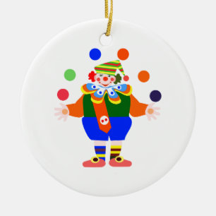 Ornement En Céramique clown de jongleur