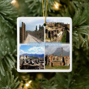 Ornement En Céramique CMP010 NAPLES, RUINES DE POMPEI, Italie,