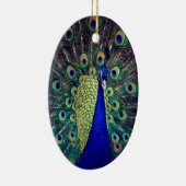 Ornement En Céramique Cobalt Blue Peacock (Droite)