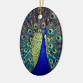 Ornement En Céramique Cobalt Blue Peacock (Gauche)