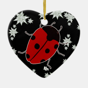 ORNEMENT EN CÉRAMIQUE COCCINELLE