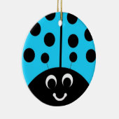 Ornement En Céramique coccinelle bleue (Droite)