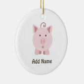 Ornement En Céramique Cochon mou surpris (Droite)