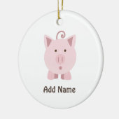 Ornement En Céramique Cochon mou surpris (Gauche)