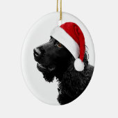 Ornement En Céramique Cocker de Joyeux Noël (Droite)