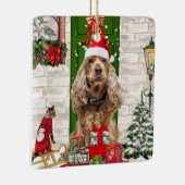 Ornement En Céramique Cocker Spaniel Chien Noël (Droite)