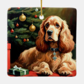 Ornement En Céramique Cocker Spaniel Christmas (Dos)