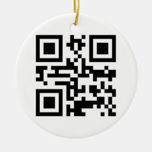 Ornement En Céramique Code de QR - bonnes fêtes !