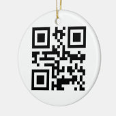 Ornement En Céramique Code de QR - bonnes fêtes ! (Gauche)