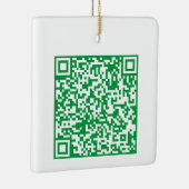 Ornement En Céramique Code QR personnalisable double face deux codes (Droite)