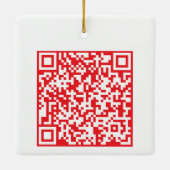 Ornement En Céramique Code QR personnalisable double face deux codes (Dos)