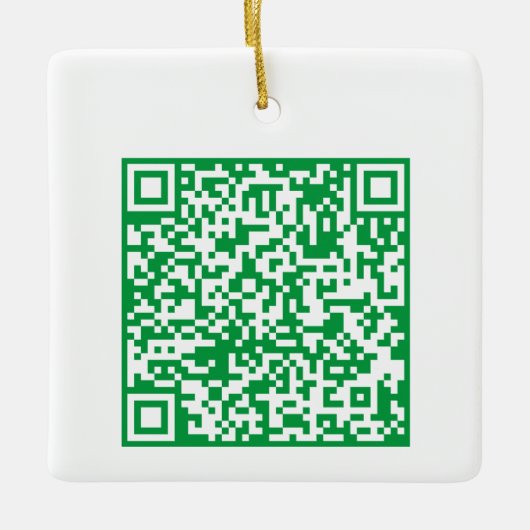 Ornement En Céramique Code QR personnalisable double face deux codes (Devant)