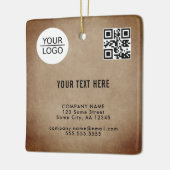 Ornement En Céramique Code QR Rustique Ajouter Logo Texte Promotion Cade (Gauche)