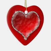 Ornement En Céramique Coeur cristal (Droite)