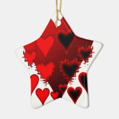 Ornement En Céramique Coeurs (Gauche)