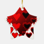 Ornement En Céramique Coeurs (Dos)