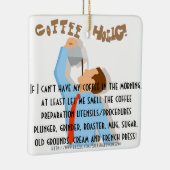 Ornement En Céramique "Coffee-holic ! (Droite)