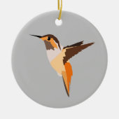 ornement en céramique colibri (Devant)