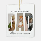 Ornement En Céramique Collage photo personnalisé de DAD tendance (Gauche)