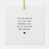 Ornement En Céramique Collage photo personnalisé de DAD tendance (Dos)