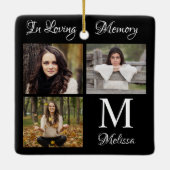 Ornement En Céramique Collage Photo Personnalisé En Mémoire Amoureuse (Dos)