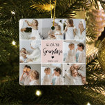 Ornement En Céramique Collage Photo Rose We Love You Grand-mère Meilleur<br><div class="desc">"Collage Photo Pink We Love You Grandma Best Gift" pourrait se référer à un cadeau sentimental et personnalisé pour une grand-mère. Ce cadeau peut inclure une collection de photos arrangées dans un format collage, dressées contre un arrière - plan rose pour ajouter une touche de chaleur et de féminité. Le...</div>