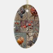 Ornement En Céramique Collage rose (Droite)