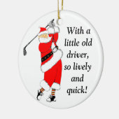 Ornement En Céramique Collectif de Noël de golf (Gauche)
